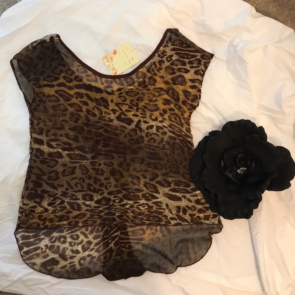 Sheer Leopard print shirt